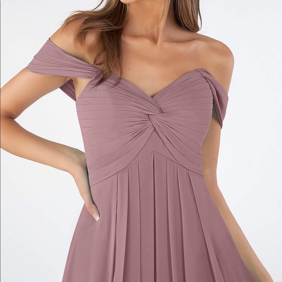 NWT Azazie “kaitlynn” dress in dusty rose - Picture 2 of 5